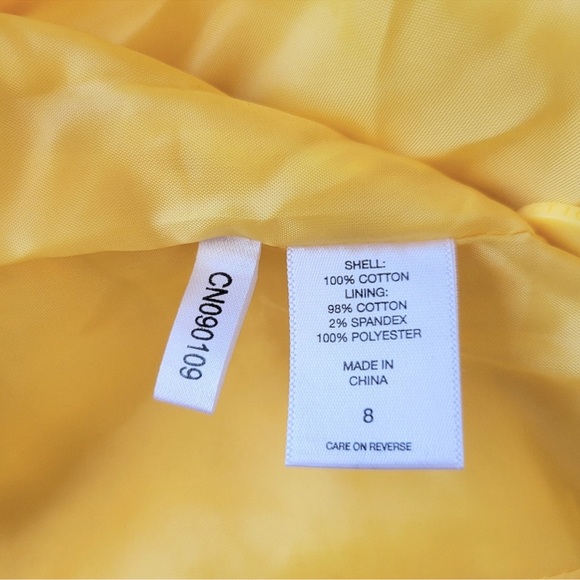 New York & Company Single Button Eyelet Lace Blazer - Yellow - Picture 9 of 9